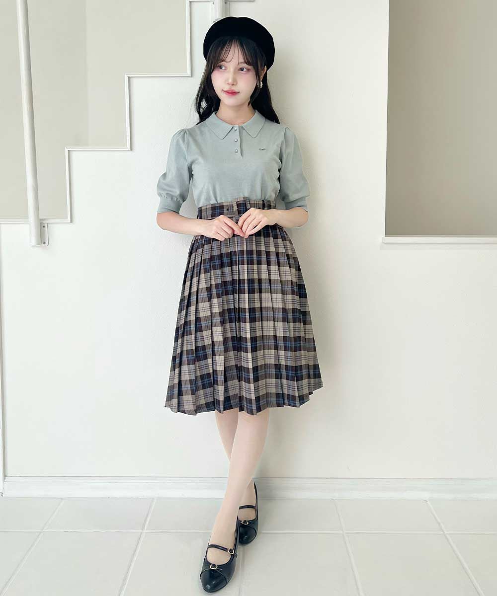 □ANロゴ刺繍ニットポロ/an another angelus [53BJ07h003] | F i.n.t