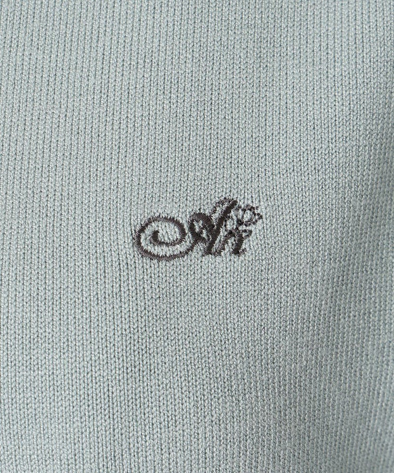ロゴ刺繍 (mint gray)