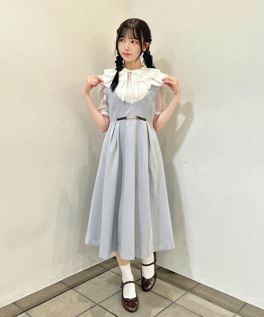 □ストライプレース5分袖トップス/F&A [53CI01h002] | F i.n.t公式