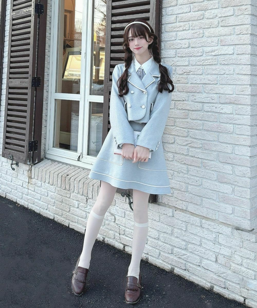美品✨ファノスタジオ ダブルカラーパイピング ツイードジャケット □パイピングツイードジャケット/F i.n.t [53AD01j006] | F i.n.t公式