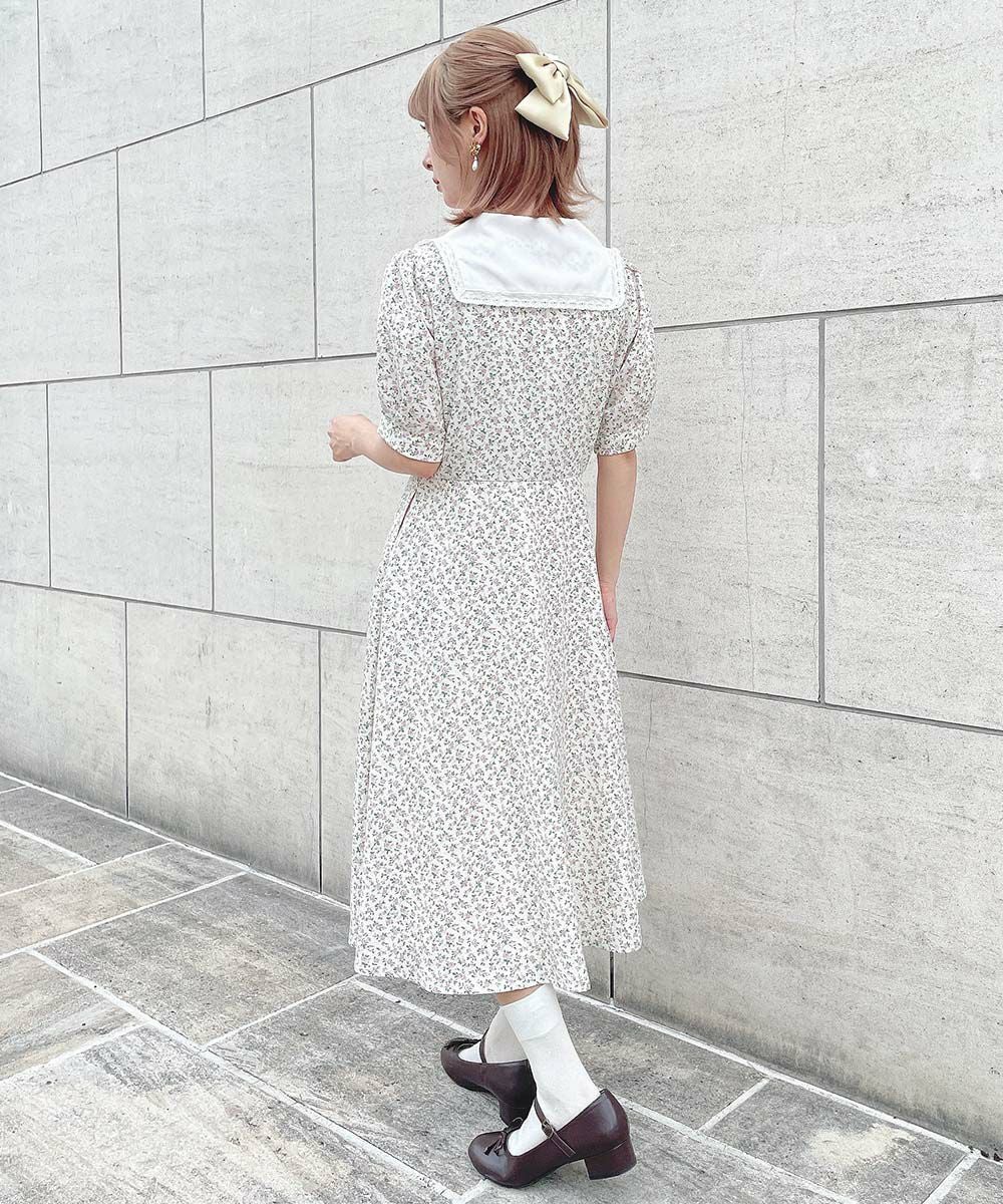 □ハンカチ開衿小花柄ワンピース/F i.n.t [54AE02h013] | F i.n.t公式