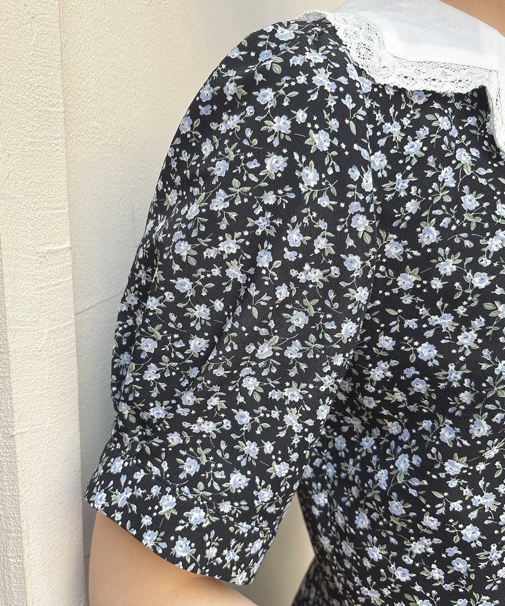 □ハンカチ開衿小花柄ワンピース/F i.n.t [54AE02h013] | F i.n.t公式