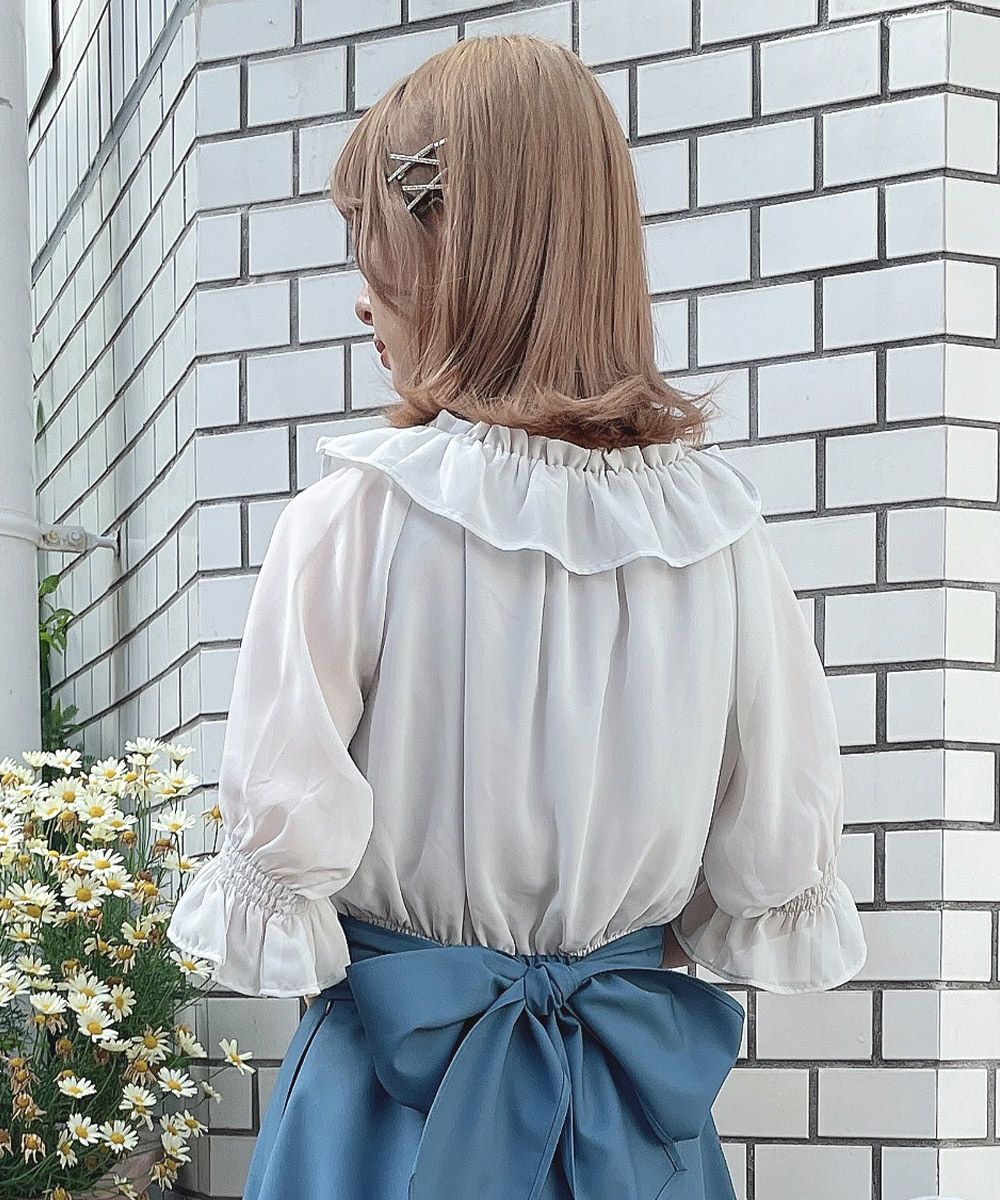 □ブーケ刺繍オフショルブラウス/an another angelus [54BF02h011] | F
