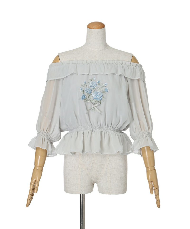 オフショルダーにした状態 (blue gray)