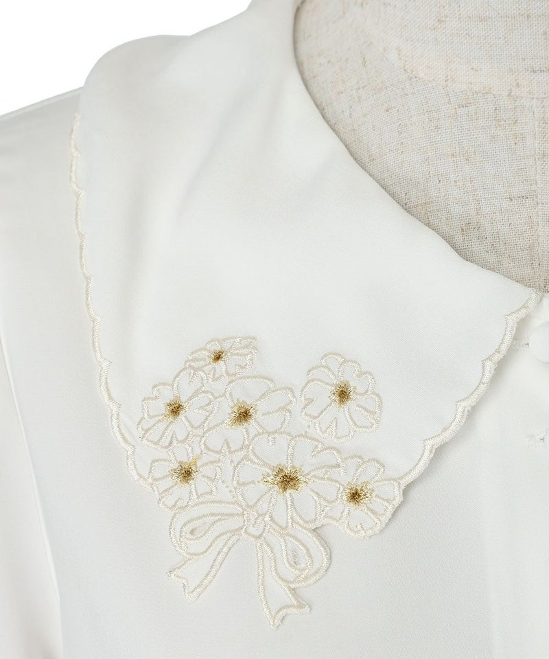 刺繍アップ (off white)