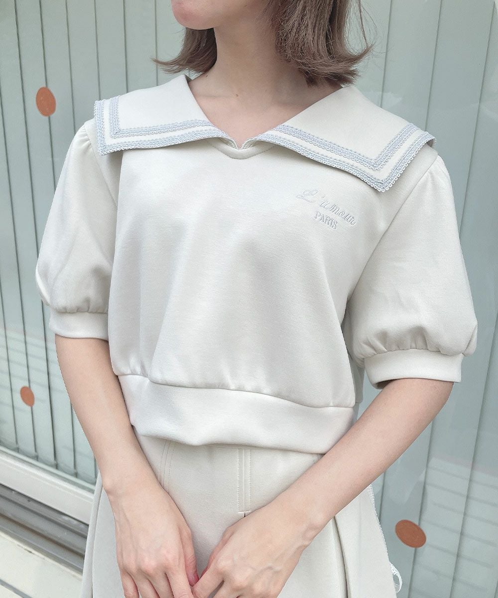 □レースラインセーラーカットトップス/F i.n.t [54AI02h014] | F