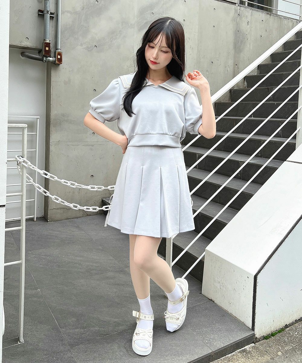 □レースラインセーラーカットトップス/F i.n.t [54AI02h014] | F