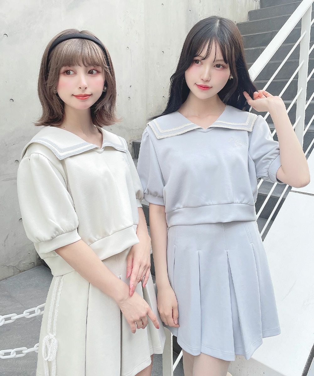 □レースラインセーラーカットトップス/F i.n.t [54AI02h014] | F