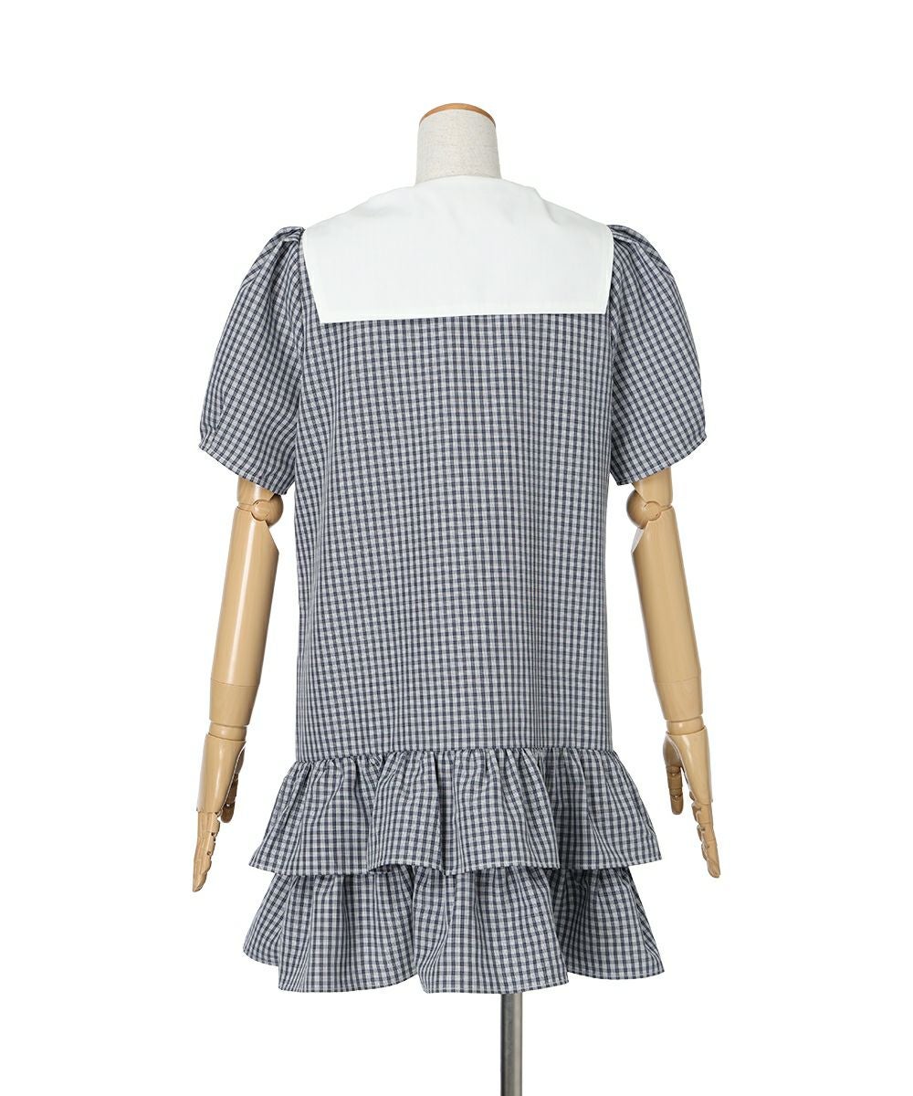バック (navy×whirte)