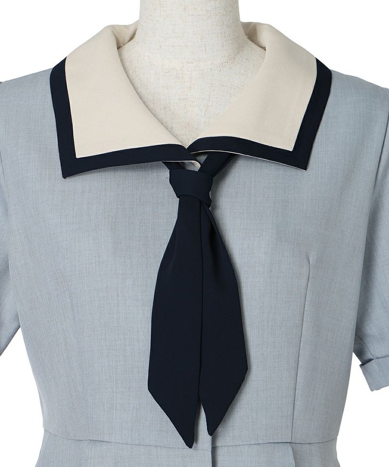 スカーフタイアップ (blue gray)