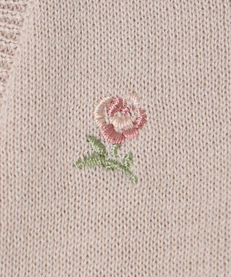 刺繍 (pink beige)