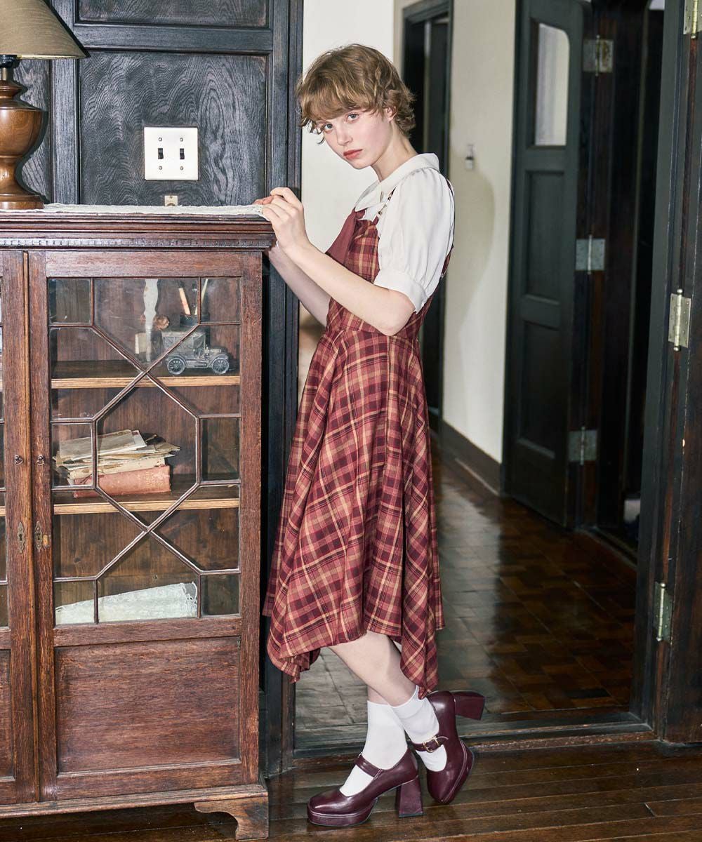 bordeaux×beige / 168cm