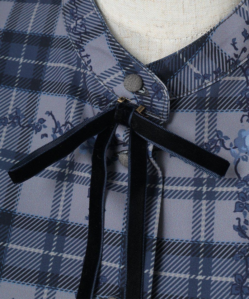 リボンタイピン (gray×navy)