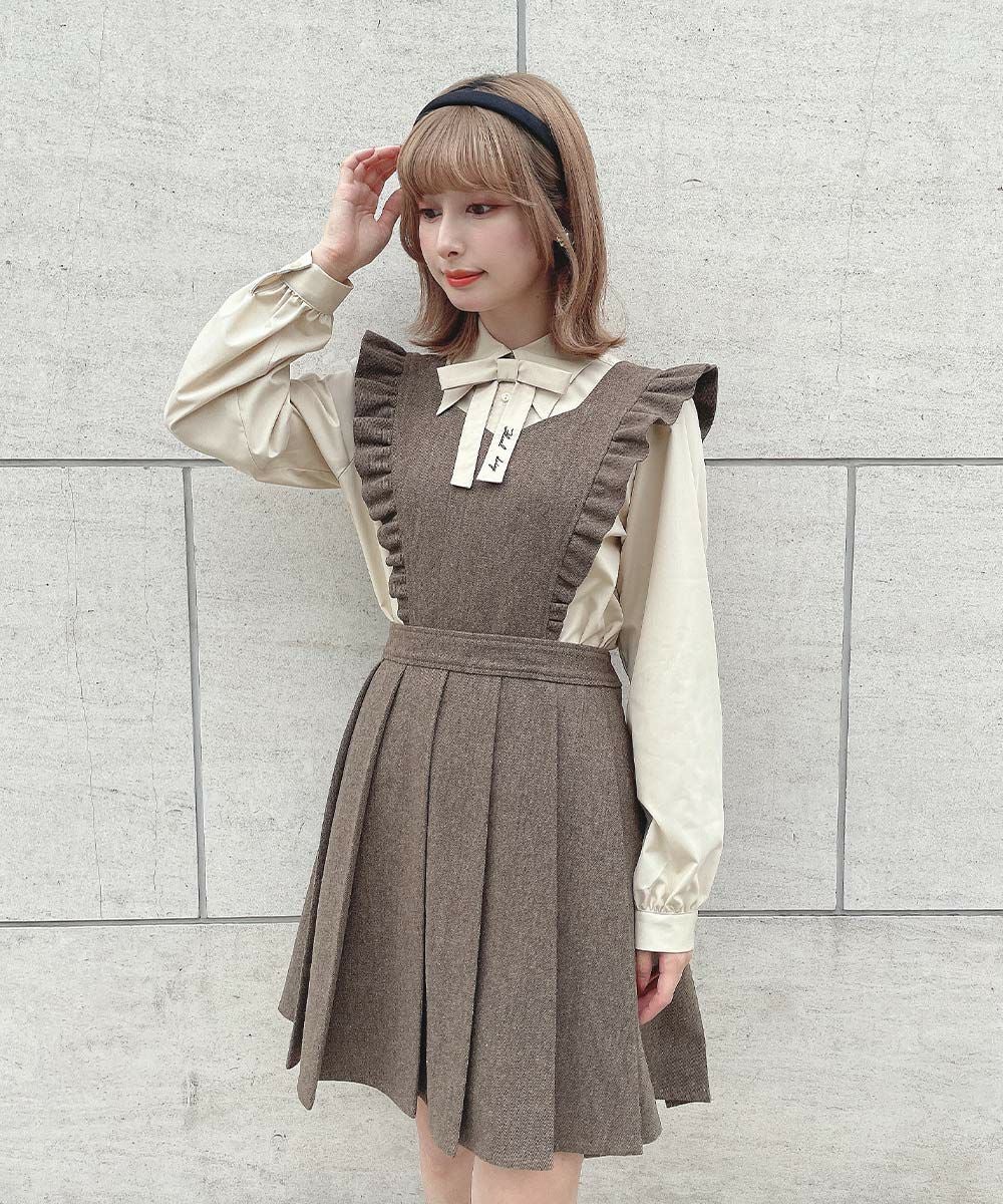 バックリボン2wayエプロンジャンパースカート/F i.n.t [55AE04f006