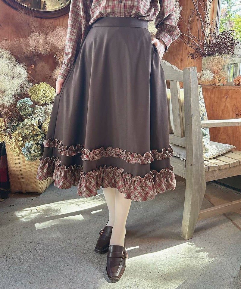 brown×red / 163cm