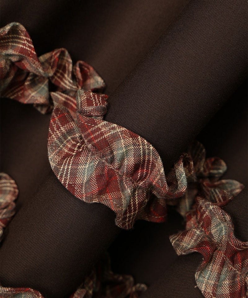 生地アップ (brown×red)