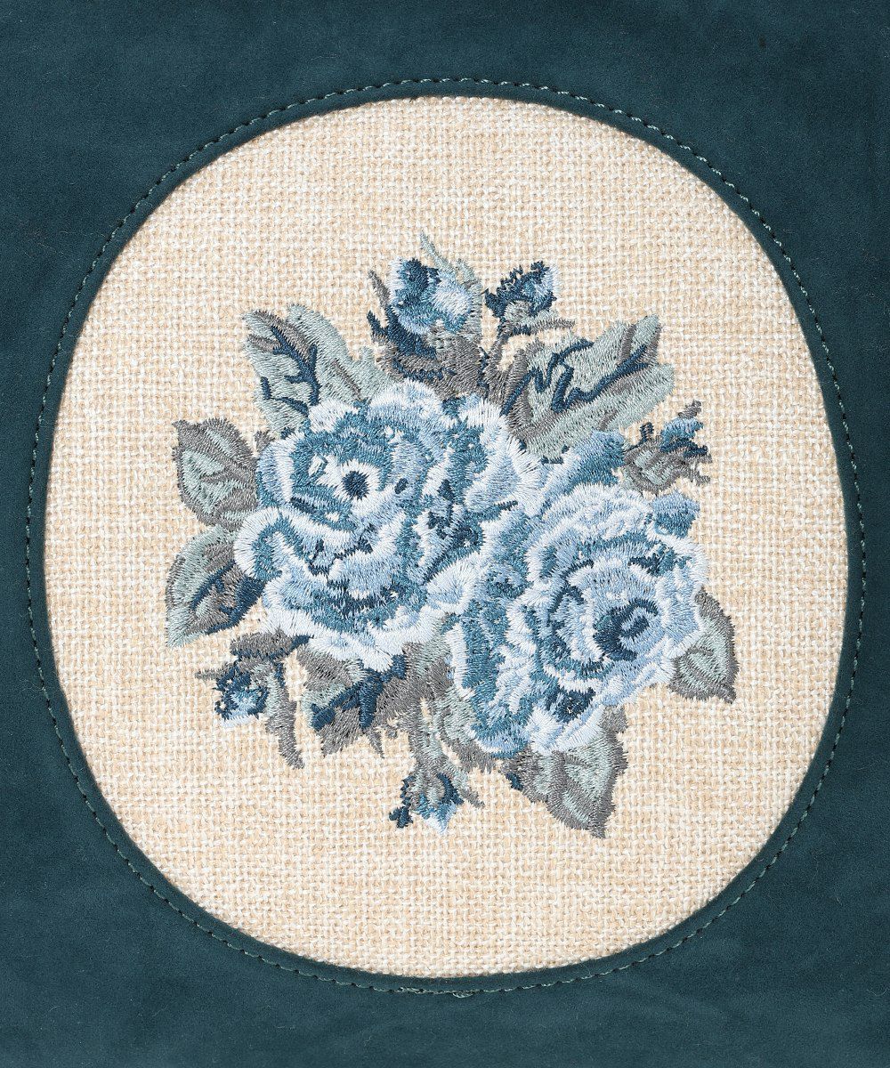 刺繍 (blue green)