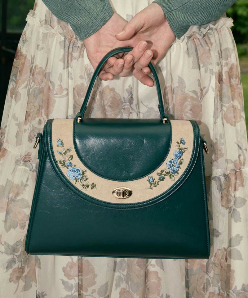 サークルフラップ刺繍台形バッグ/an another angelus [55BC05a003] | F