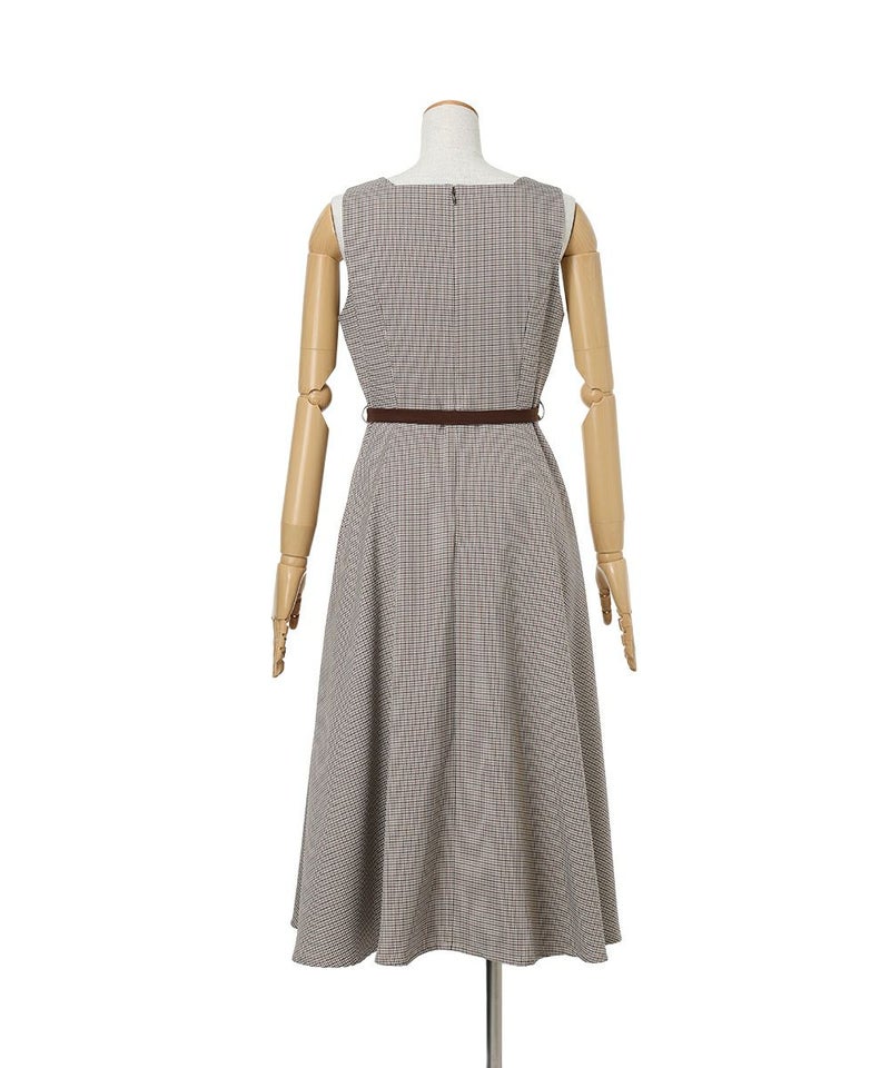 バック/ジャンパースカート (beige×brown)