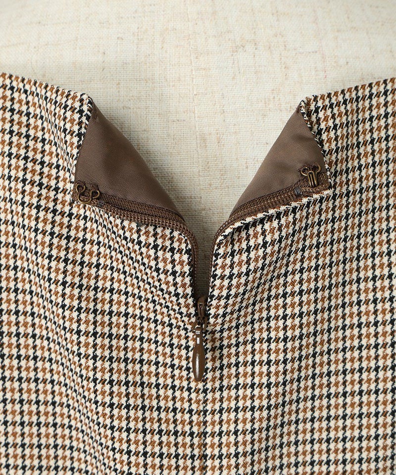 サイドファスナー (beige×brown)
