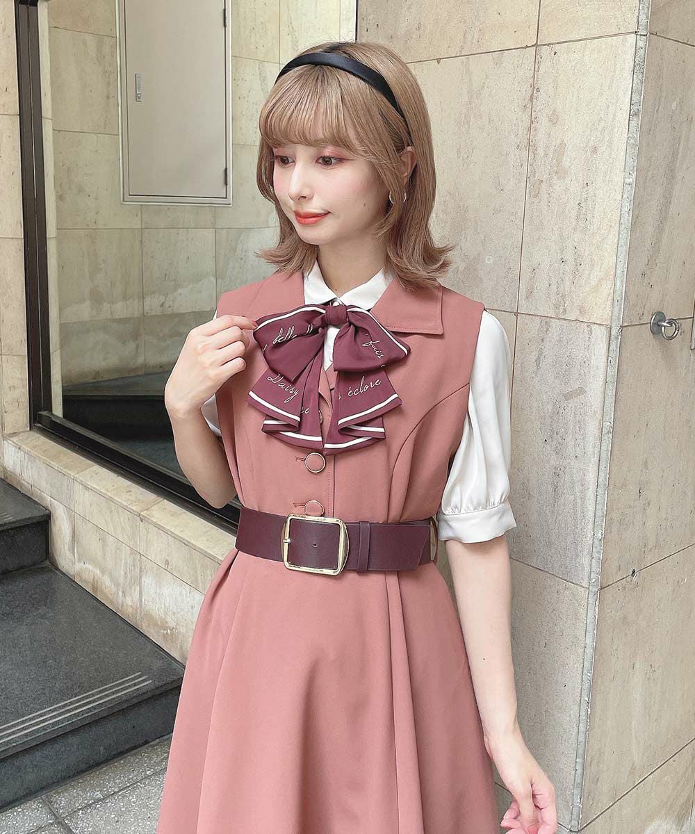 ベルト付き開衿ジレワンピース/an another angelus [55BE02f001] | F