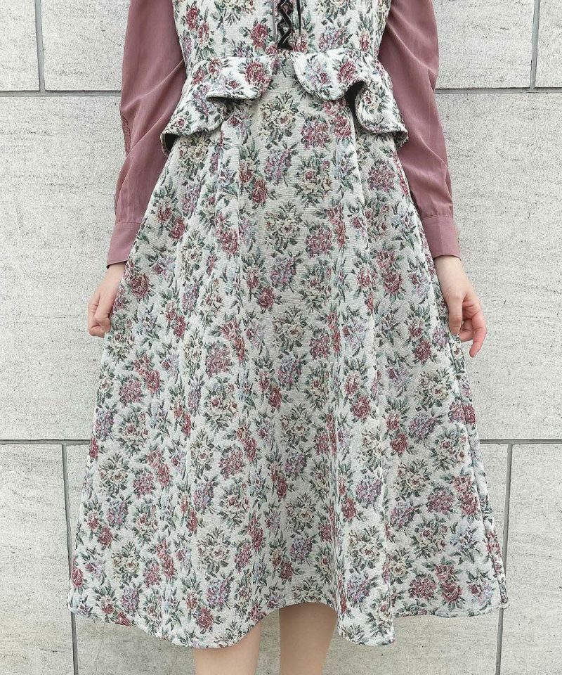 フロントレースアップゴブランキャミワンピース/an another angelus