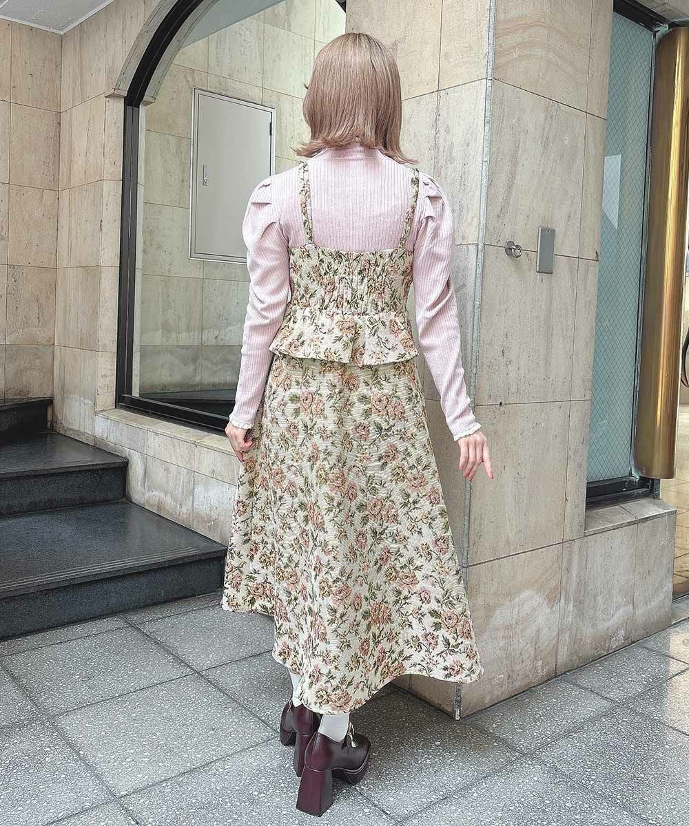 フロントレースアップゴブランキャミワンピース/an another angelus