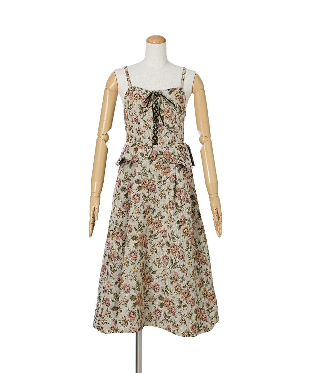 フロントレースアップゴブランキャミワンピース/an another angelus