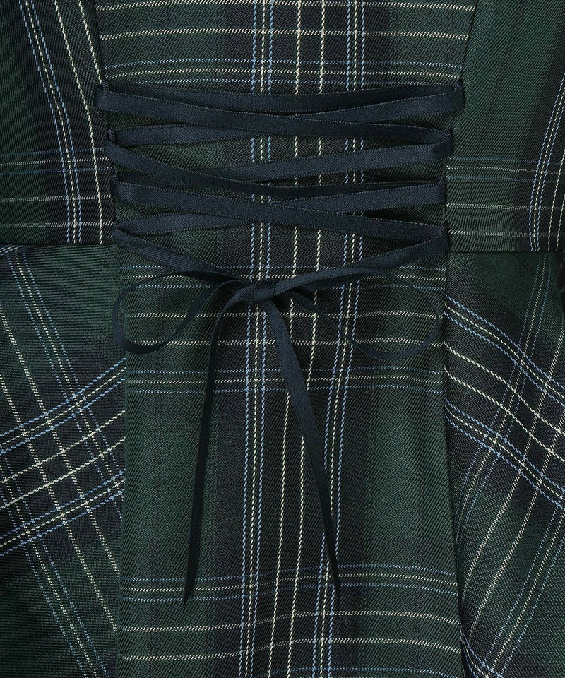 レースアップ (green×navy)