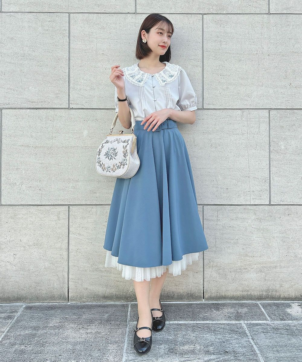 最終価格！グレース♡チュール刺繍ブラウス Triple*fortune】 レース刺繍ブラウス(長袖) | KIST ONLINE STORE