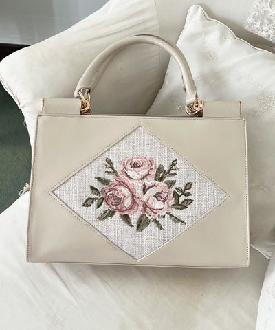 ローズ刺繍トートバッグ/an another angelus [54BC01a007] | F i.n.t 