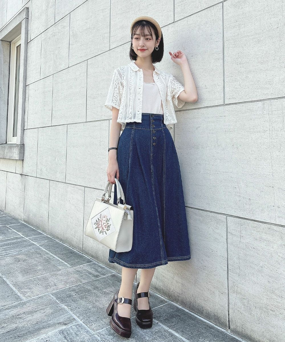 ローズ刺繍トートバッグ/an another angelus [54BC01a007] | F i.n.t