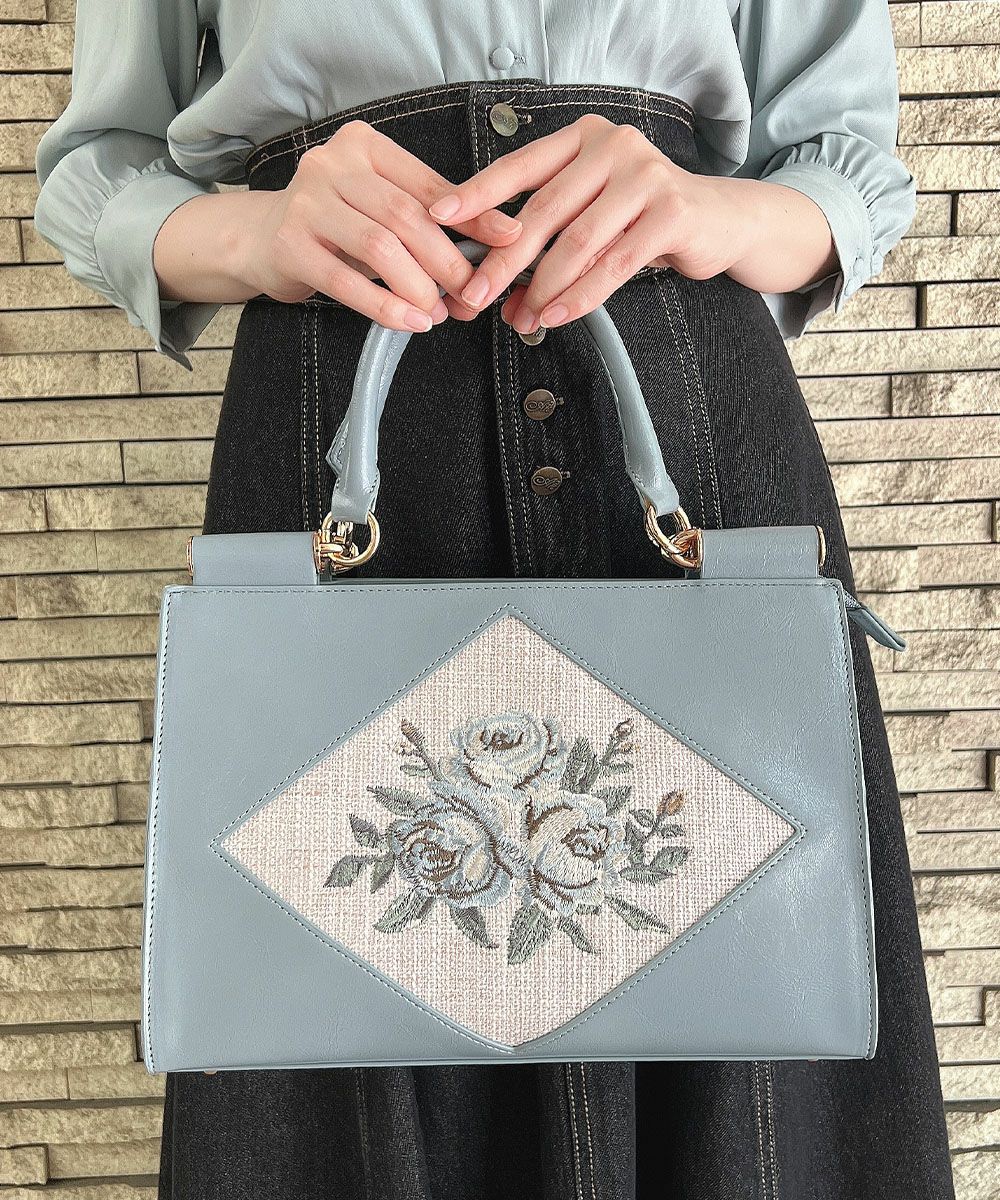 ローズ刺繍トートバッグ/an another angelus [54BC01a007] | F i.n.t