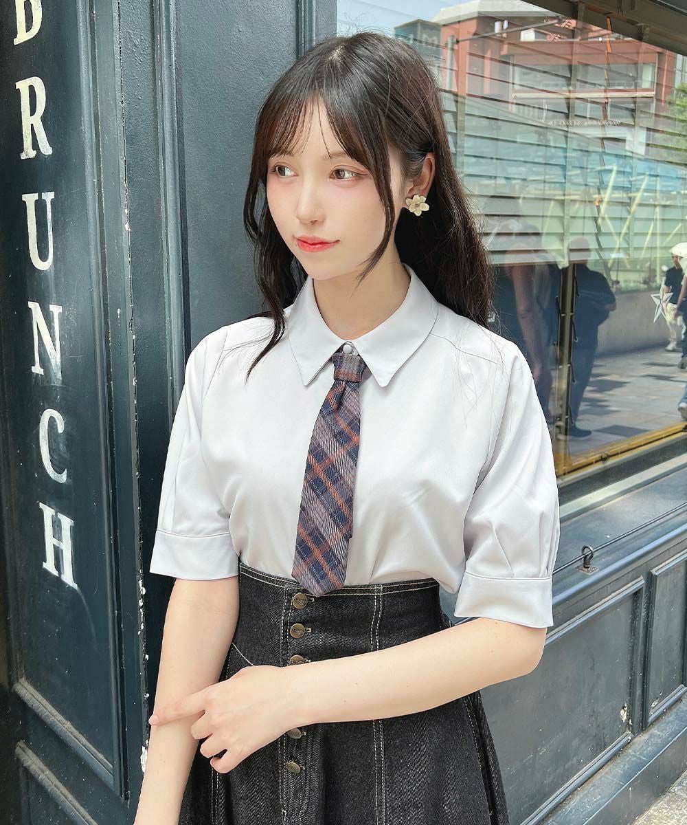 gray×navy / 157cm