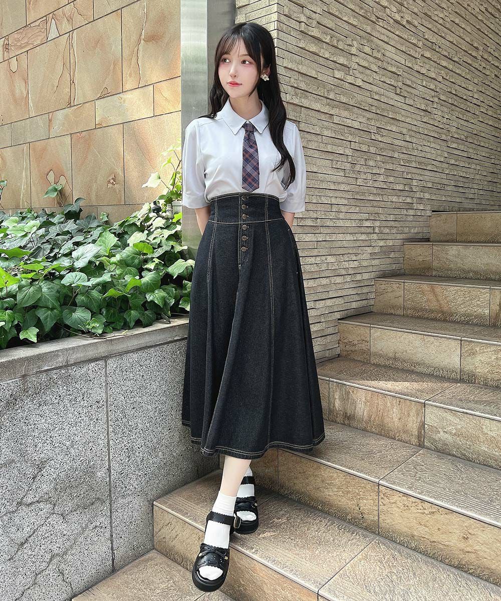gray×navy / 157cm