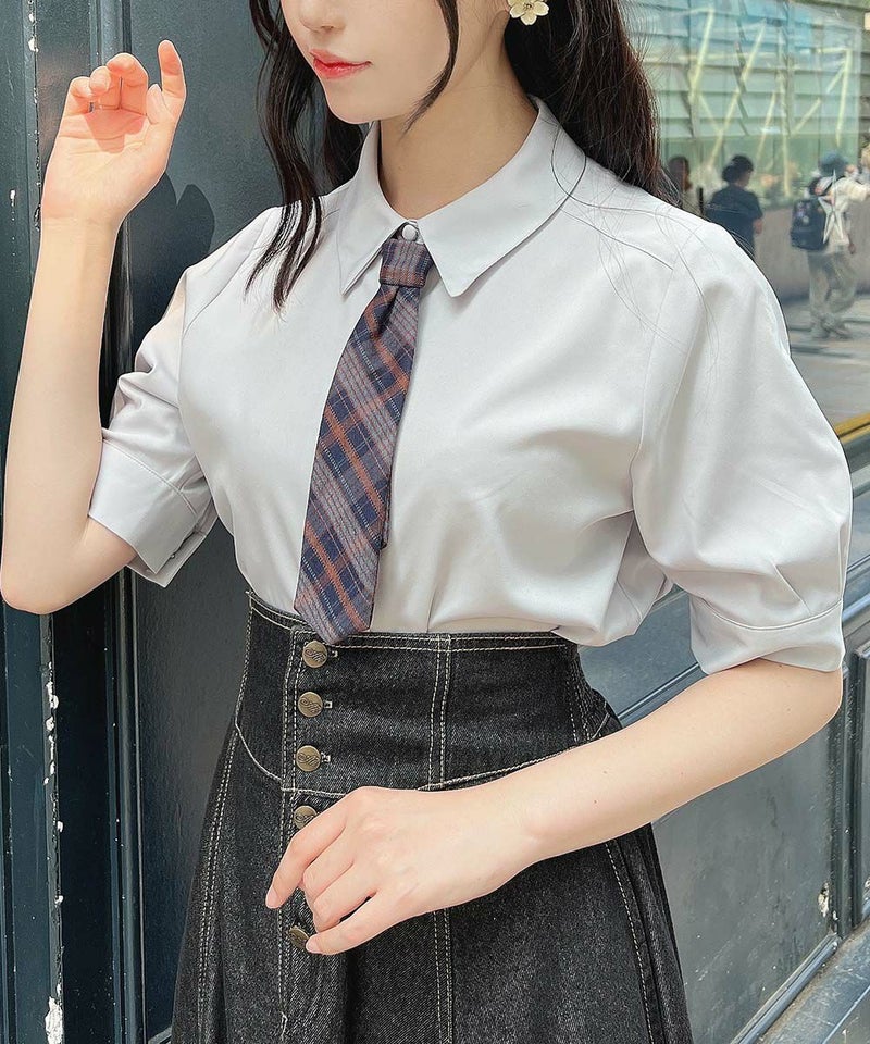 gray×navy / 157cm