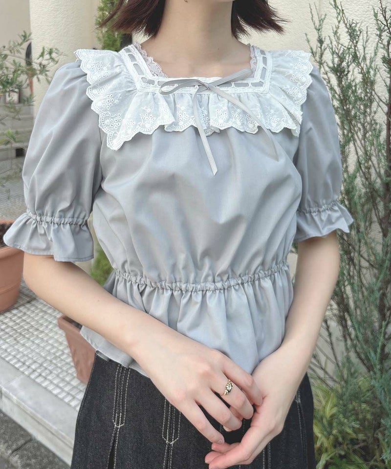 blue gray / 165cm / レースインナーとのレイヤード