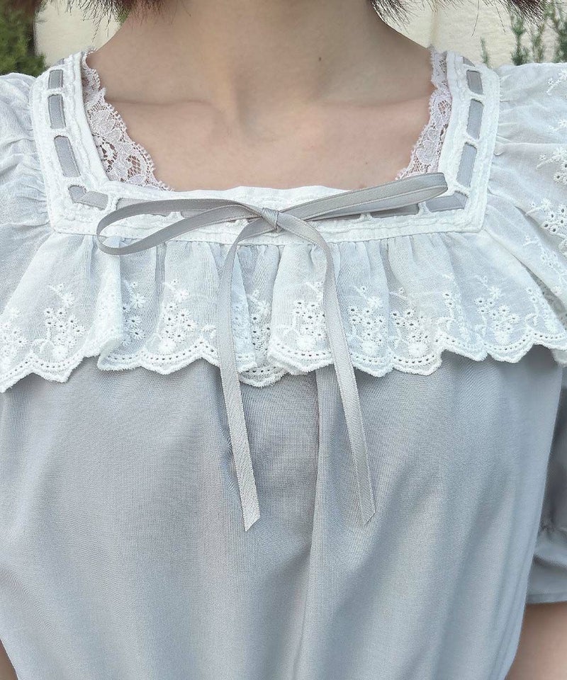 blue gray / 165cm / レースインナーとのレイヤード