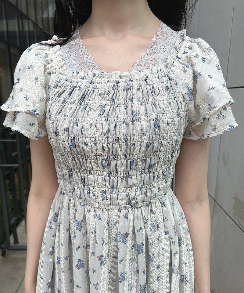 blue / 157cm / レースインナーとのレイヤード