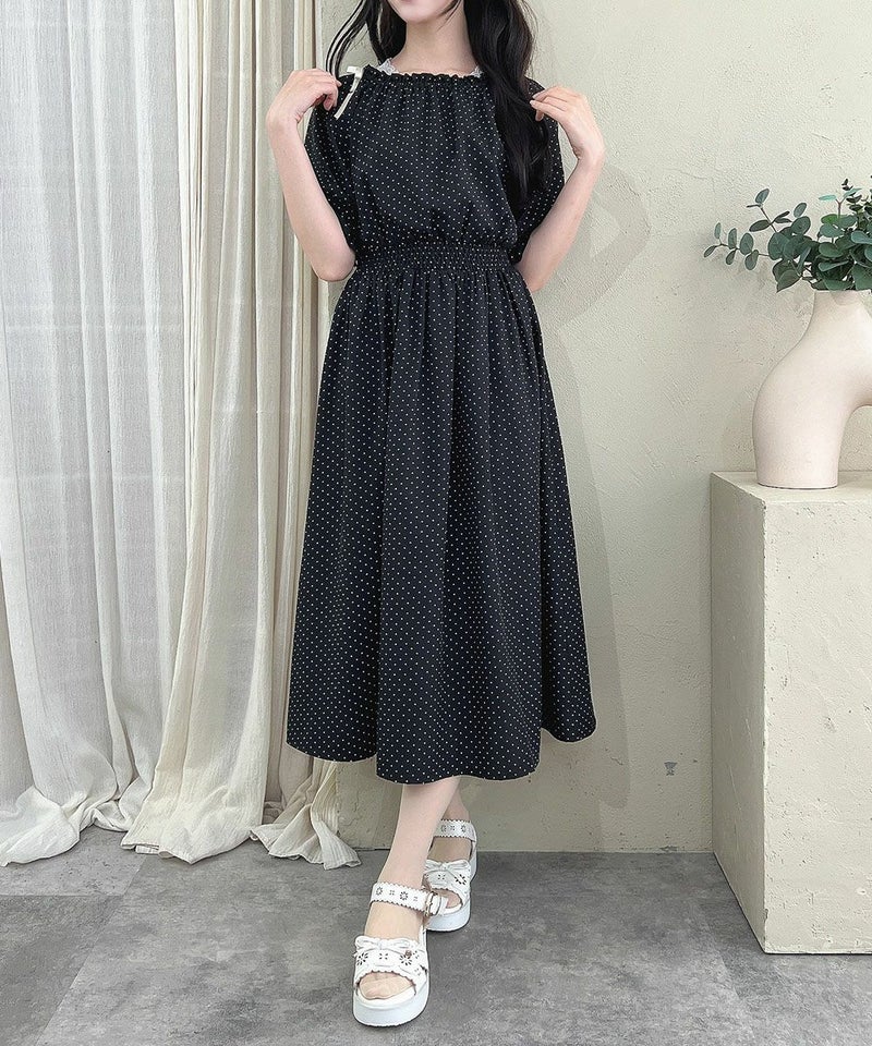 black×white / 157cm / レースインナーとのレイヤード