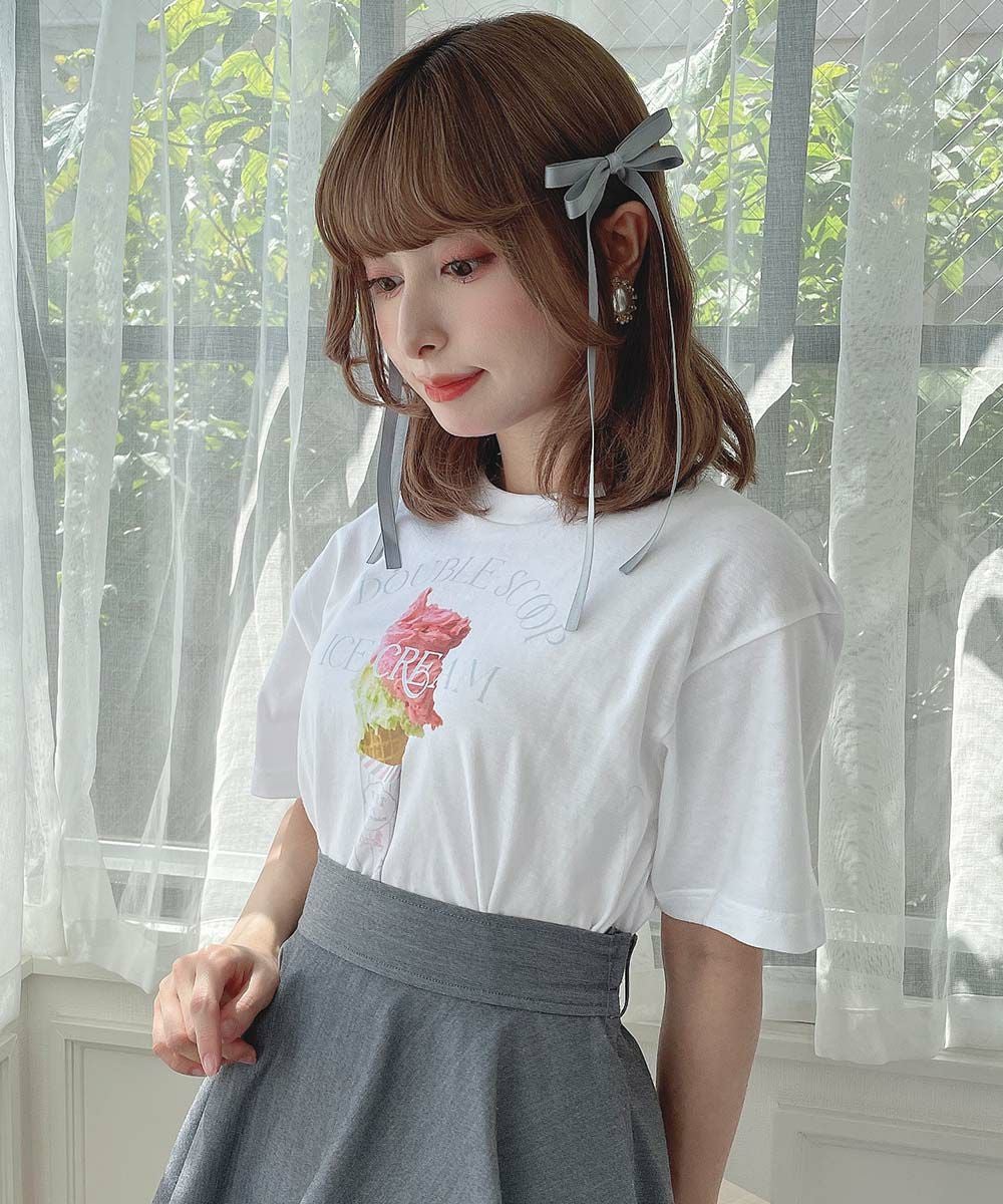 【非売品】わがままガールフレンド 抽選100名Tシャツ ダブルジェラートプリントT/SweetsCollection [55GI02g019] | F i.n.t
