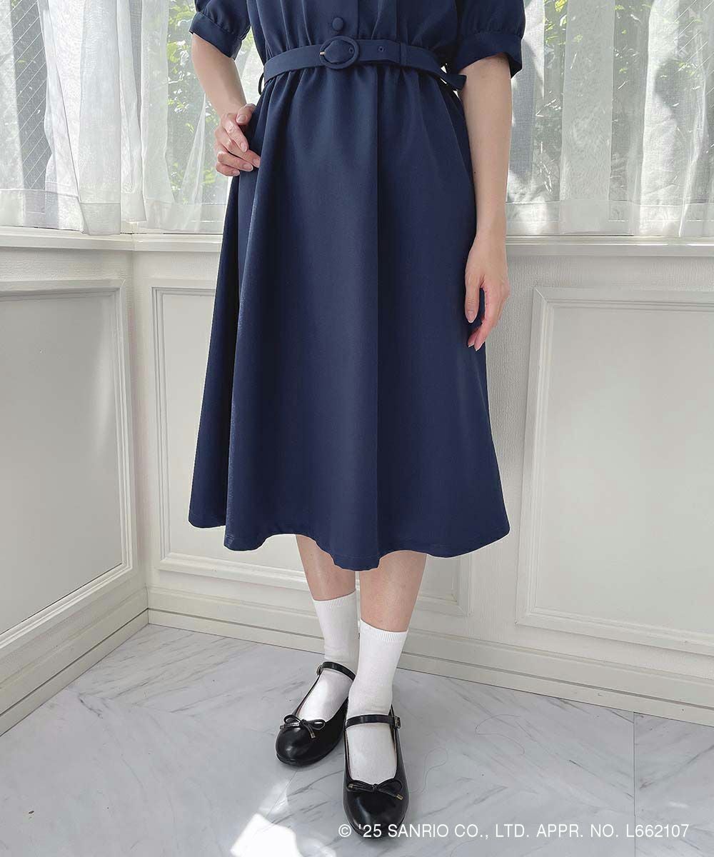 □ビッグクレリックカラー5分袖ワンピース/シナモロール/F i.n.t
