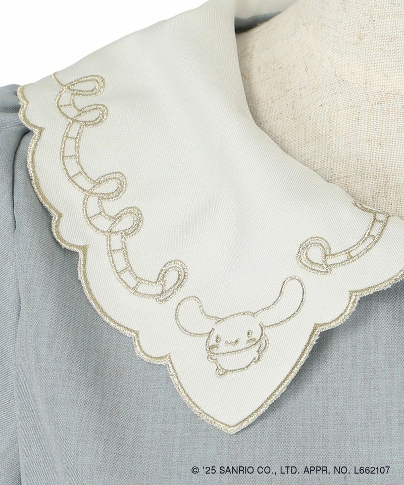 刺繍アップ (blue gray)