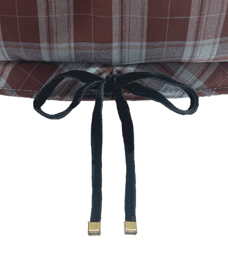 リボン (gray×bordeaux)