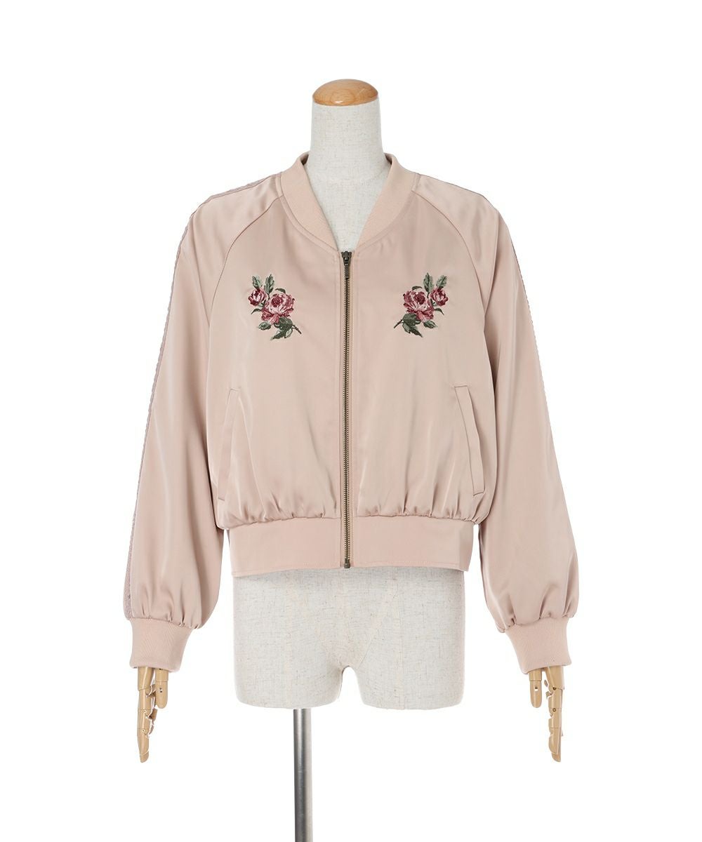 バックローズ刺繍サテンブルゾン/F i.n.t [55AD02j003] | F i.n.t公式