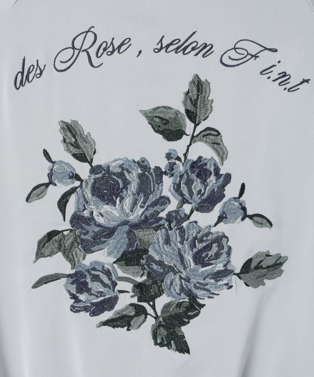 刺繍バック (blue gray)