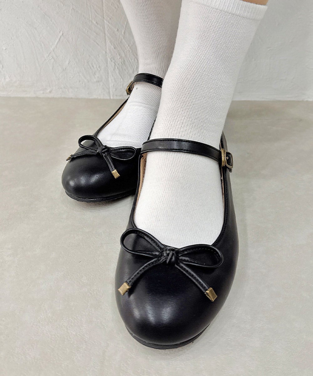 再入荷/新色登場】ストラップ付きリボンバレエシューズ/F&A