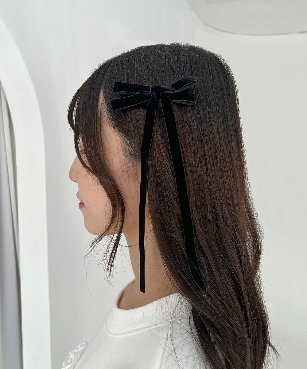 □ロングベロアリボンヘアクリップセット/F i.n.t [55AB17a002] | F