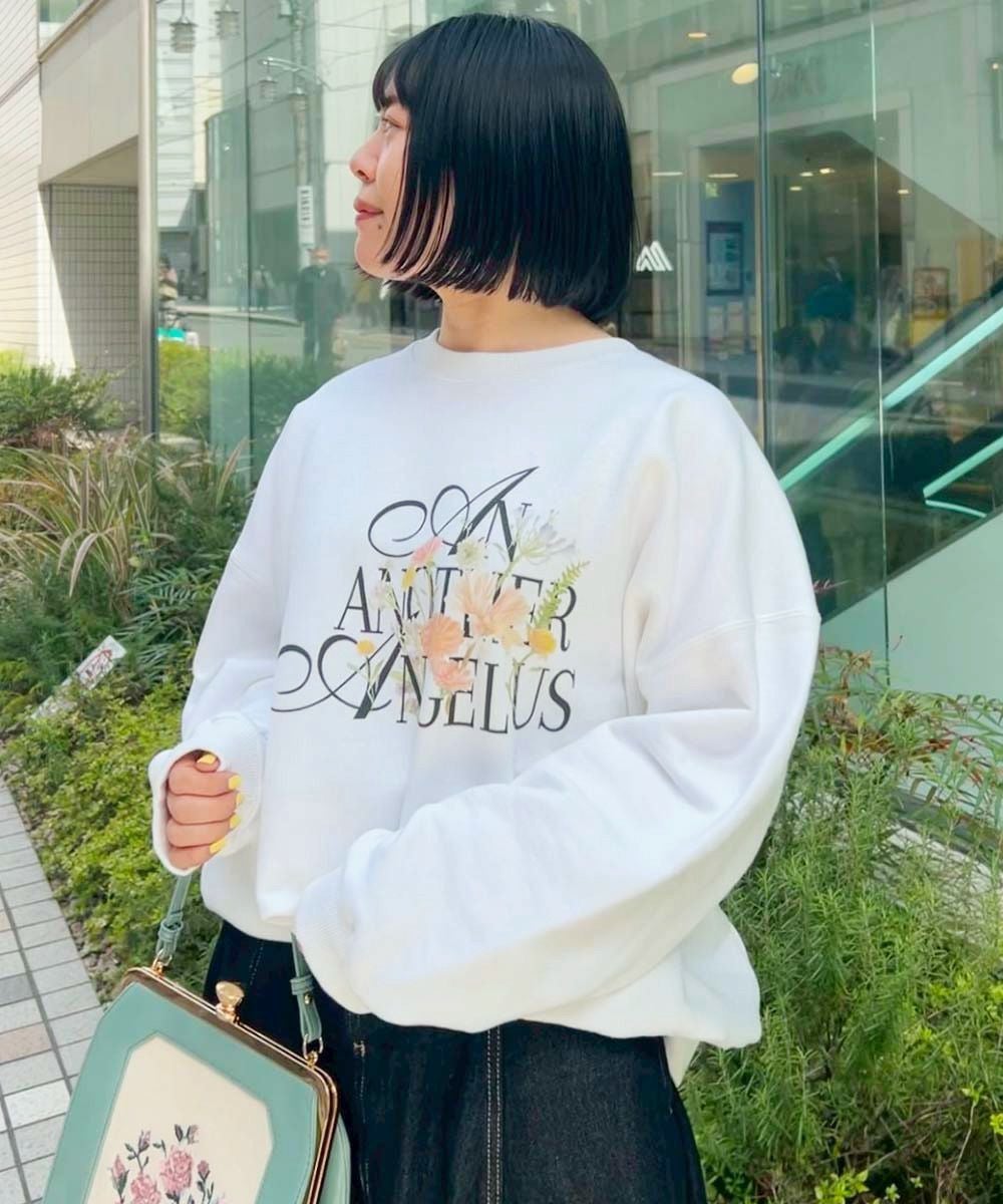 □ANアートタッチフラワープリントスウェット/an another angelus □ANアートタッチフラワープリントスウェット/an another angelus