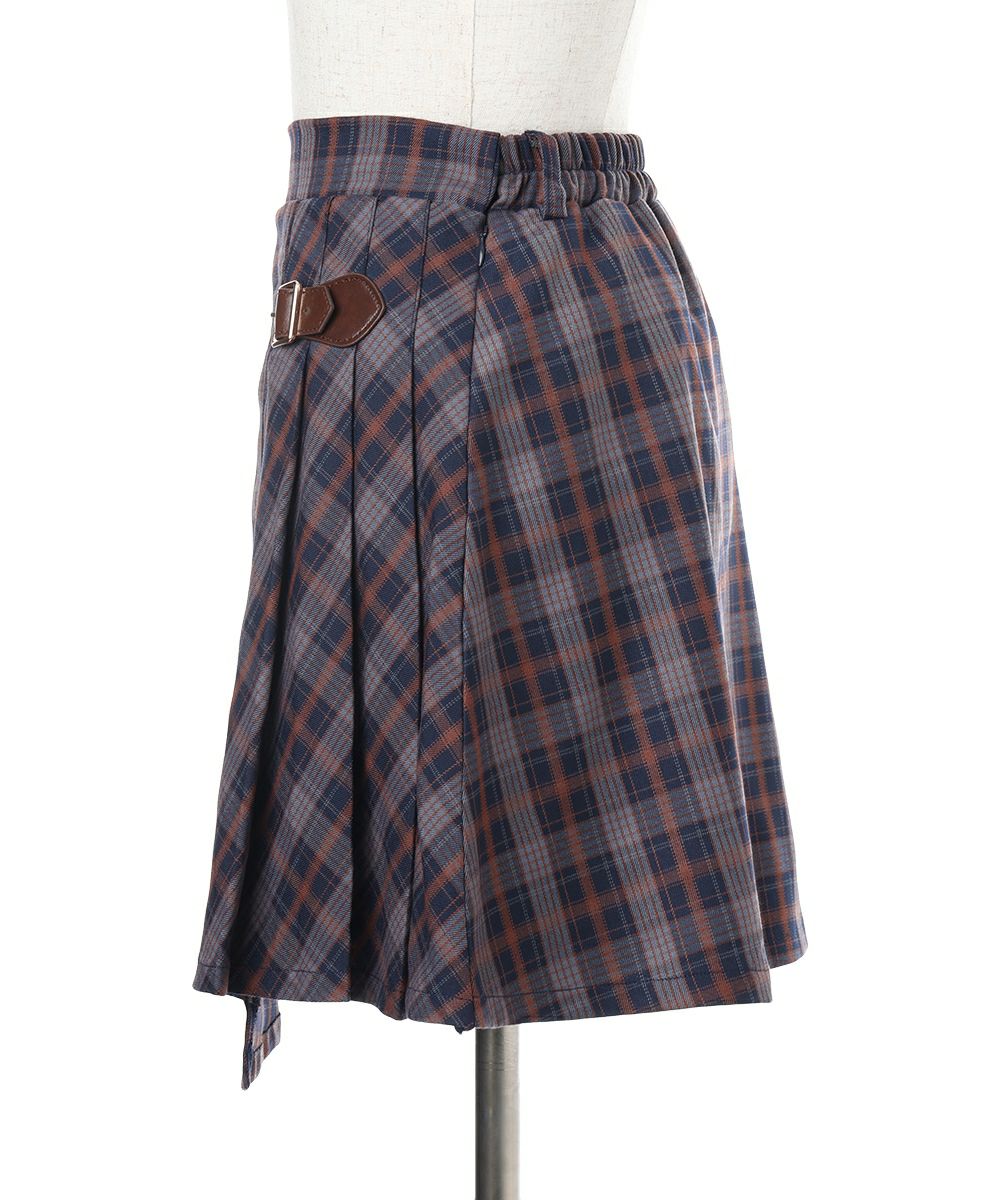 ラップ風アシメチェックミニスカート/F i.n.t [55AG02k004] | F i.n.t